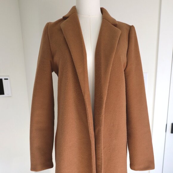 Zara Camel Minimalist Coat - Picture 2 of 10